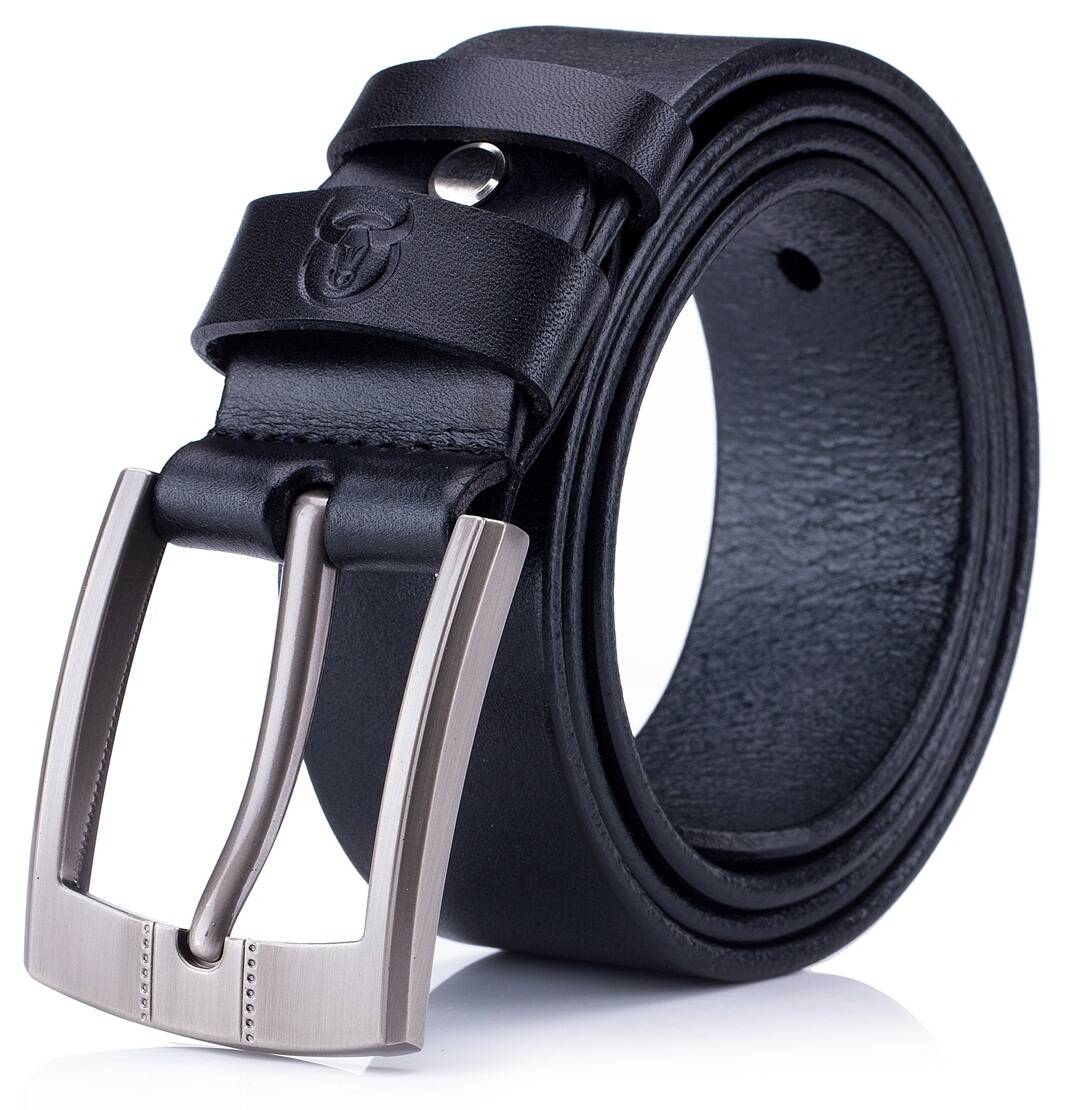 BULLCAPTAIN Genuine Leather Belt for Men Classic Retro