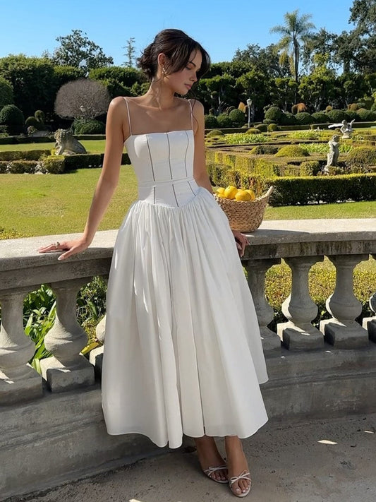Caroline | Women Wedding Guest Corset Midi Dress 0