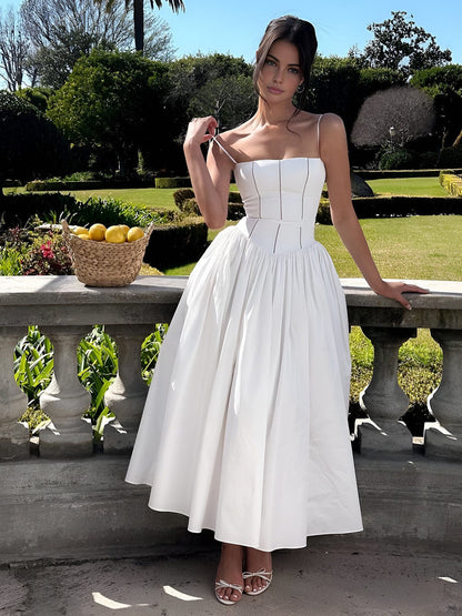 Caroline | Women Wedding Guest Corset Midi Dress 2