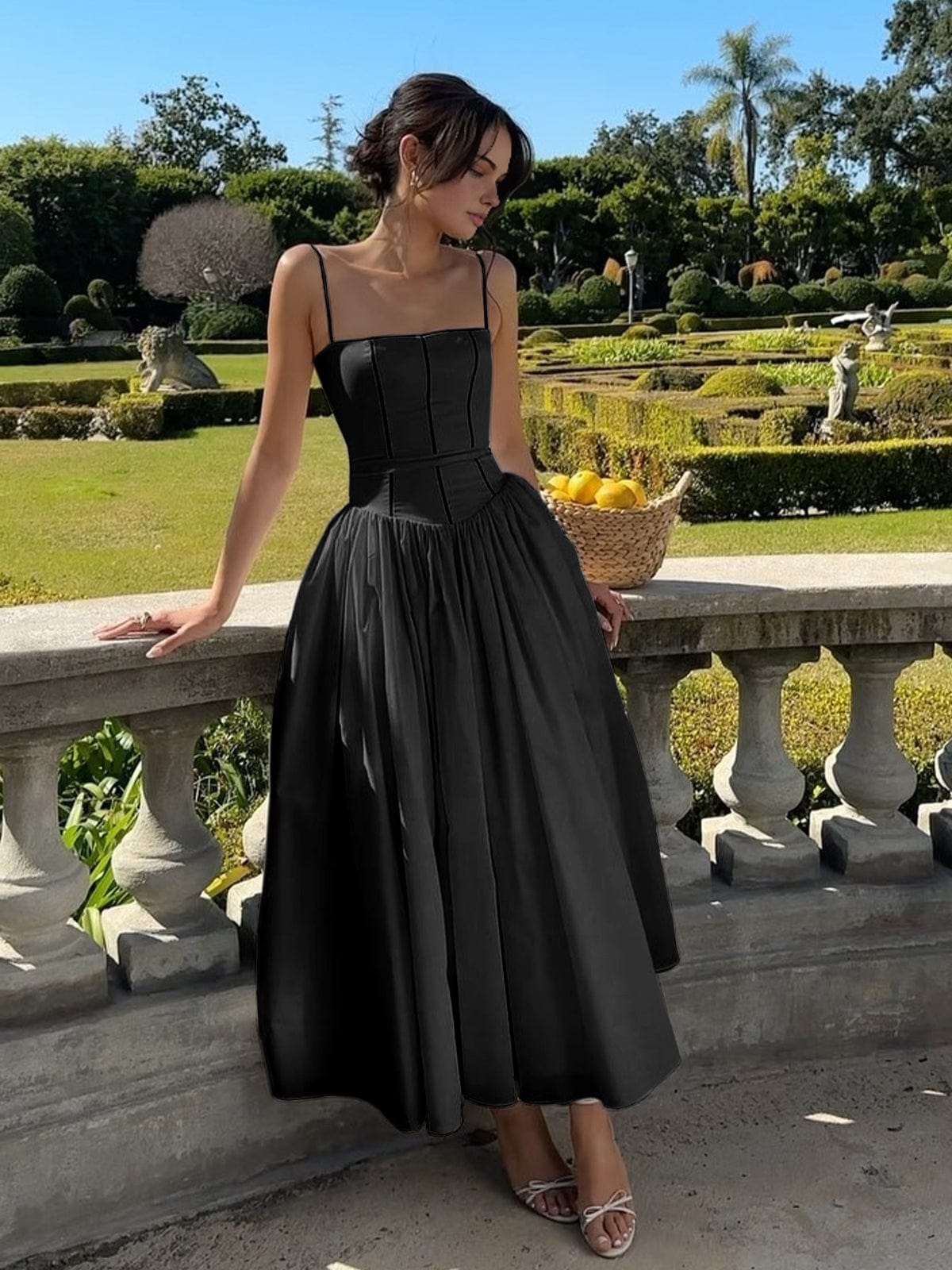 Caroline | Women Wedding Guest Corset Midi Dress 3