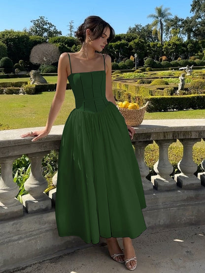 Caroline | Women Wedding Guest Corset Midi Dress 5