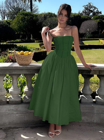 Caroline | Women Wedding Guest Corset Midi Dress 6