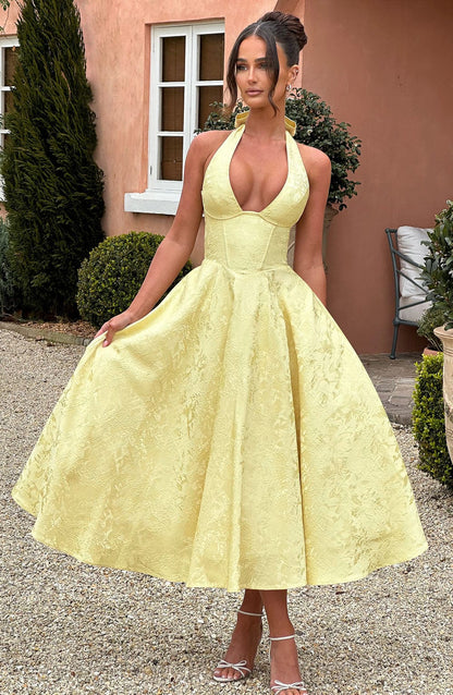 Caroline | Women's Wedding Guest Embellished V-Neck Dress 6