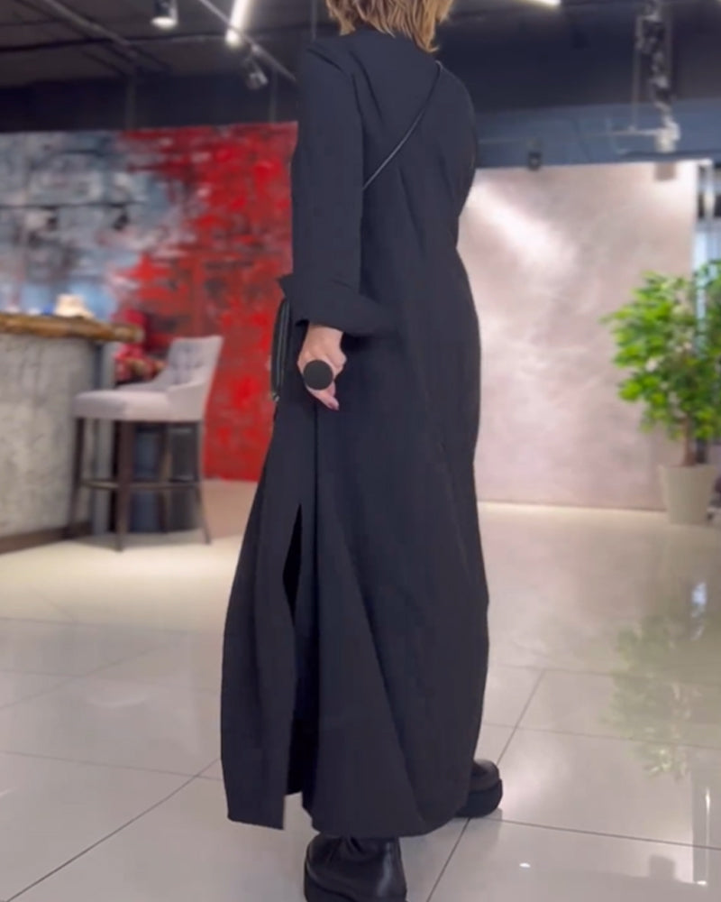 Cecille | Loose Long Dress With Side Slit