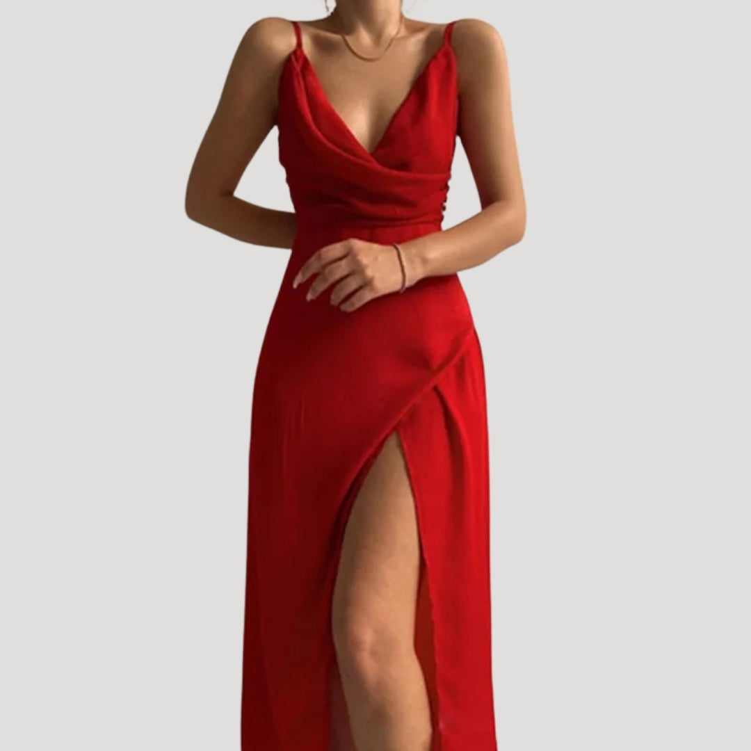 Chloe | Women Wedding Guest Slit Maxi Dress 0