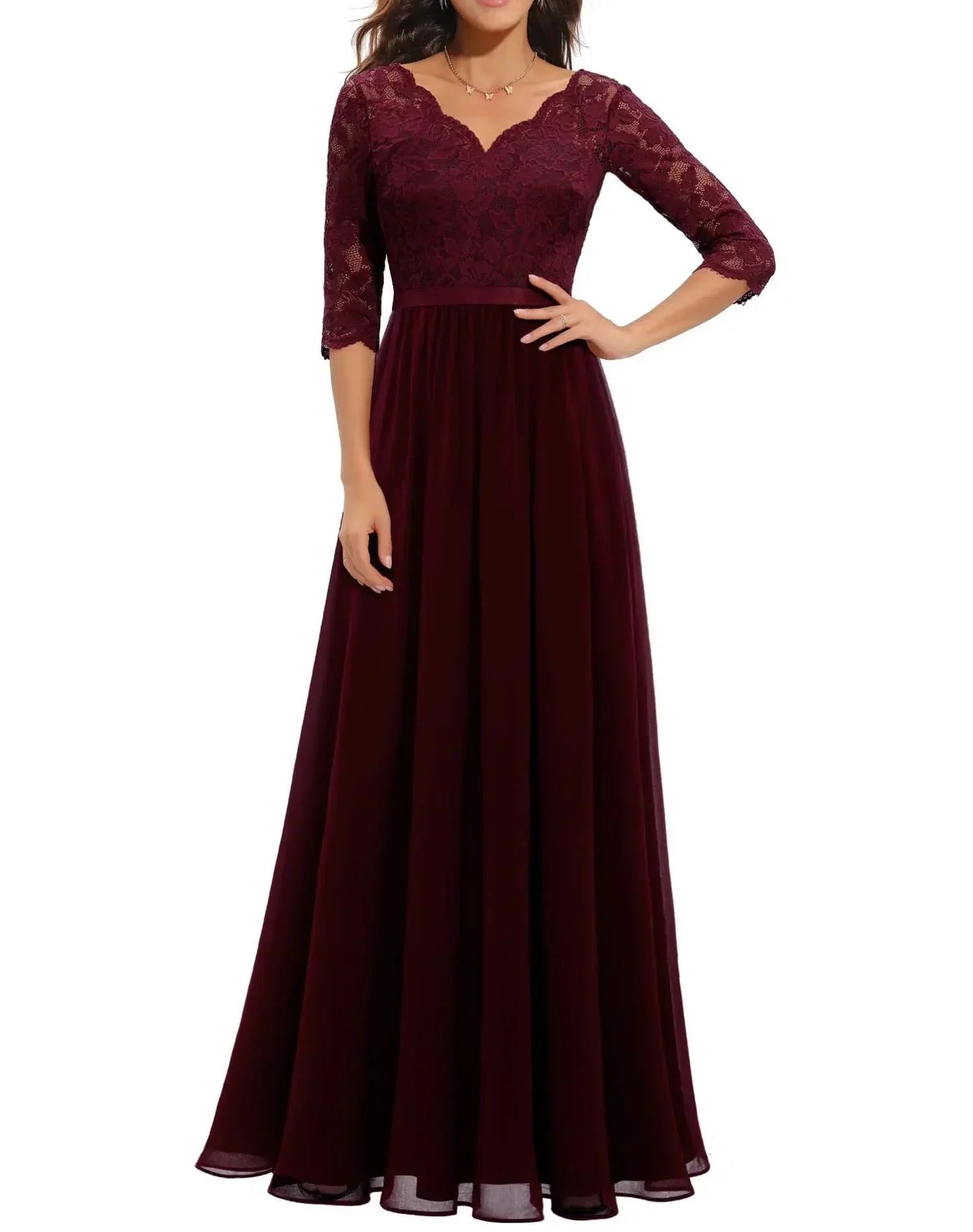 Diane™ | Women’s Elegant Lace Long Dress 10