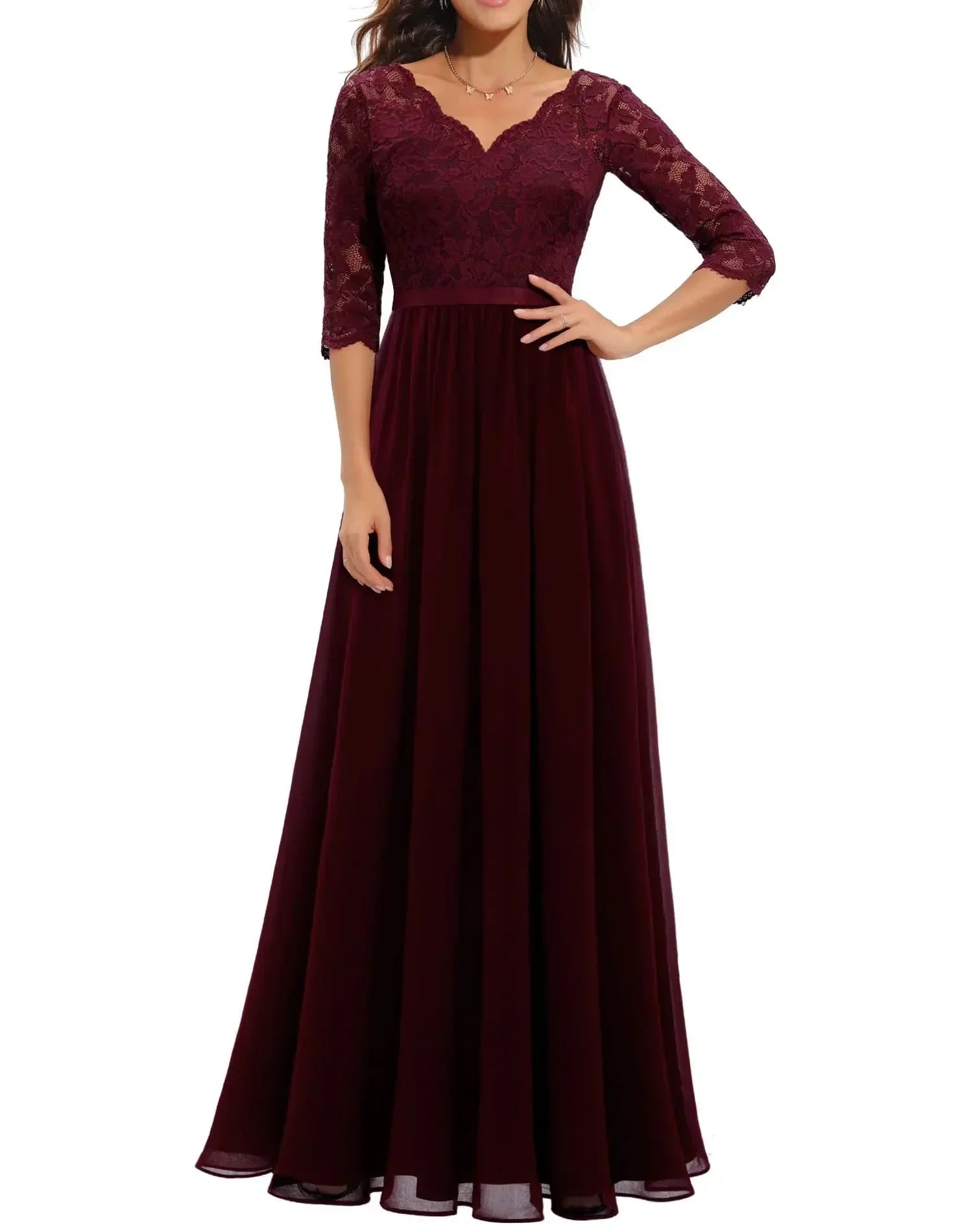 Diane™ | Women’s Elegant Lace Long Dress 10