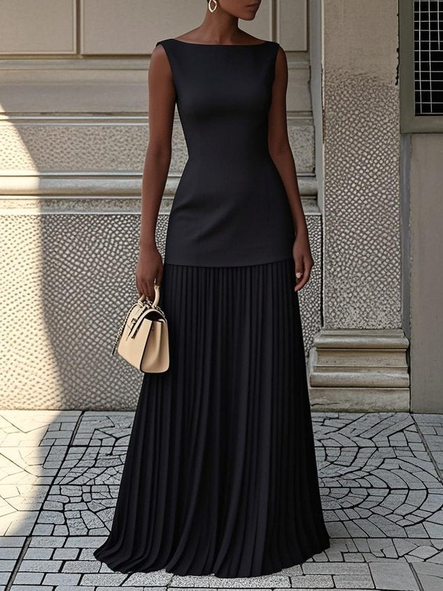 Eliza™ | Sleeveless Pleated Maxi Dress 2