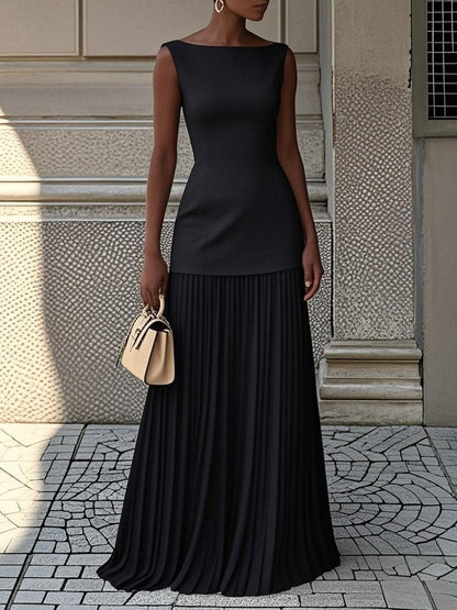 Eliza™ | Sleeveless Pleated Maxi Dress 2