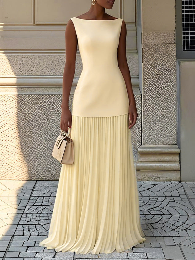 Eliza™ | Sleeveless Pleated Maxi Dress 4