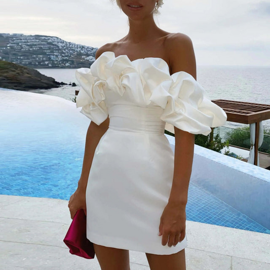 Ella  | Women Wedding Guest Ruffle Mini Dress 0