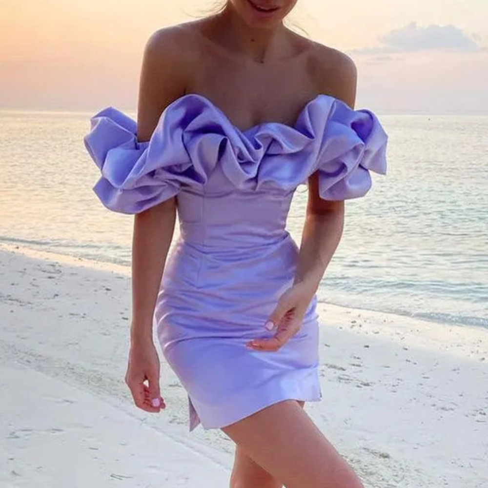 Ella  | Women Wedding Guest Ruffle Mini Dress 2