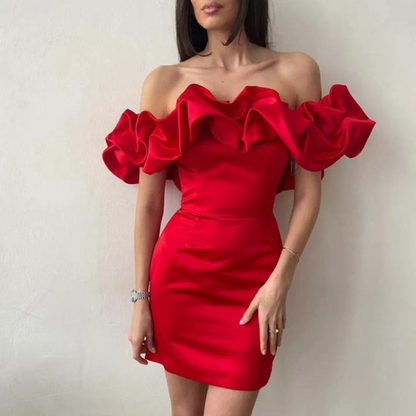 Ella  | Women Wedding Guest Ruffle Mini Dress 3