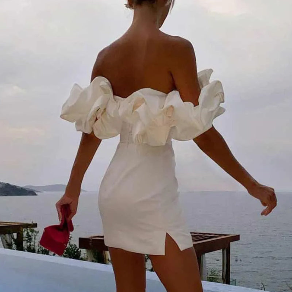 Ella  | Women Wedding Guest Ruffle Mini Dress 5