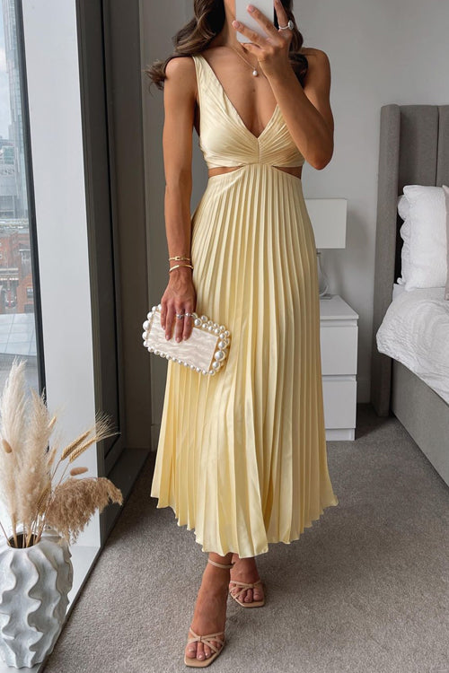 Elle | Women's Wedding Guest V-Neck Maxi Dress Evening 0