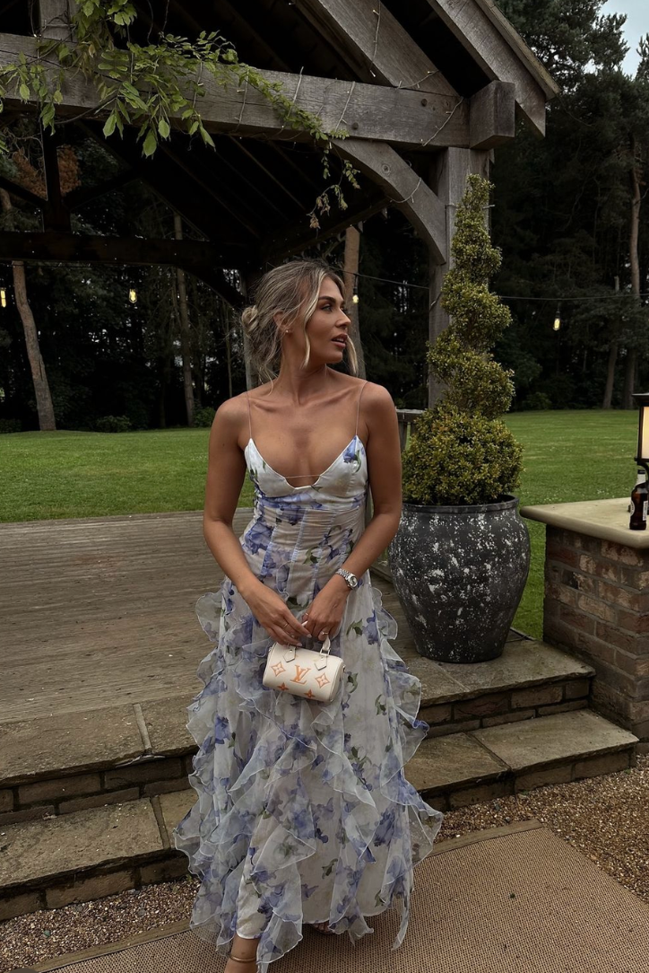 Eloise | Women's Wedding Guest Lace Floral Maxi Dress for Garden Wedding 5