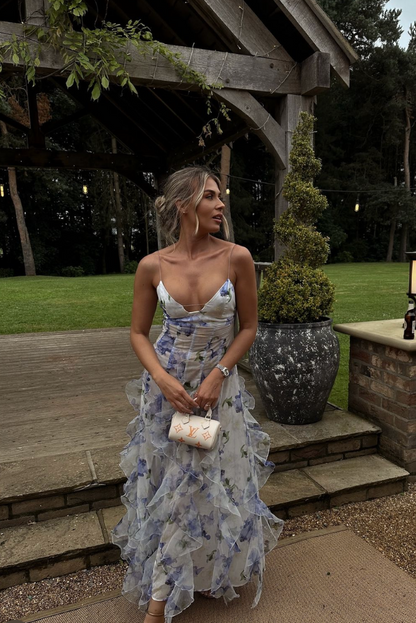 Eloise | Women's Wedding Guest Lace Floral Maxi Dress for Garden Wedding 5