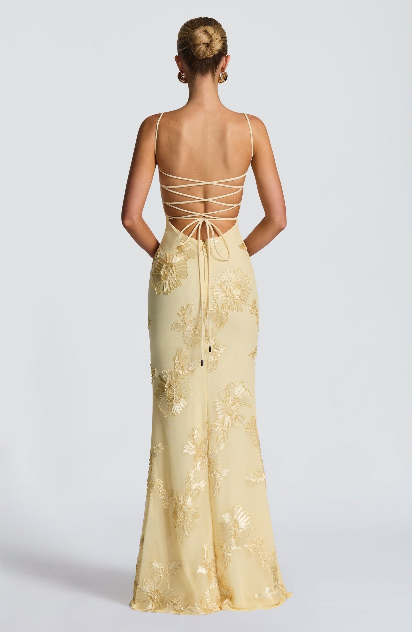 Emma | Women's Floral Embroidered Maxi Wedding Guest Dress 1