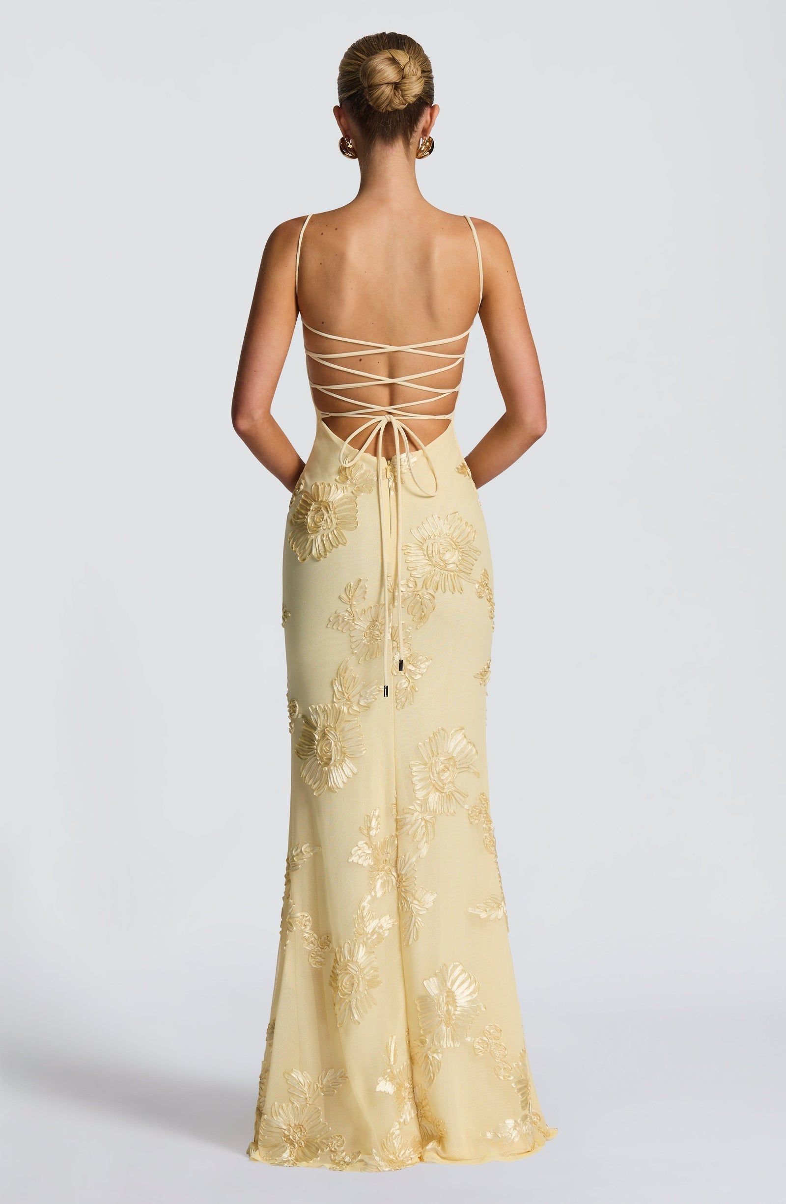 Emma | Women's Floral Embroidered Maxi Wedding Guest Dress 1