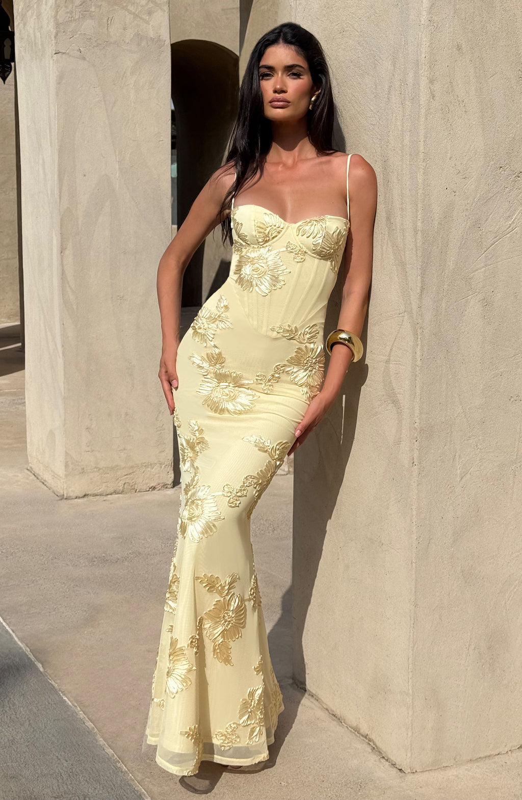 Emma | Women's Floral Embroidered Maxi Wedding Guest Dress 7