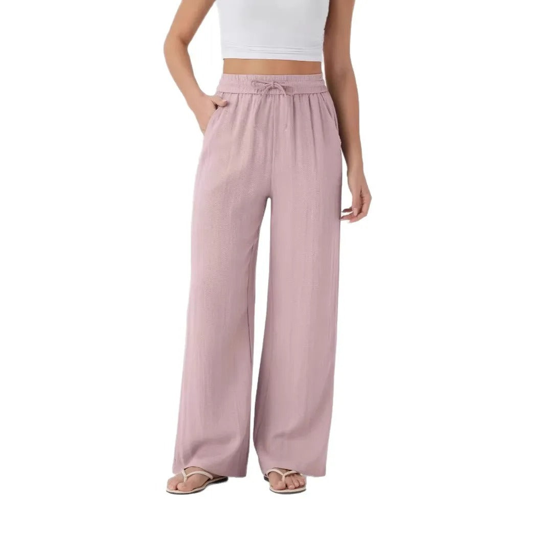 Everyday Essentials | Wide Leg Trousers Women with High Waist & Soft Linen-Feel Fabric | Versatile Comfort for Any Occasion 4