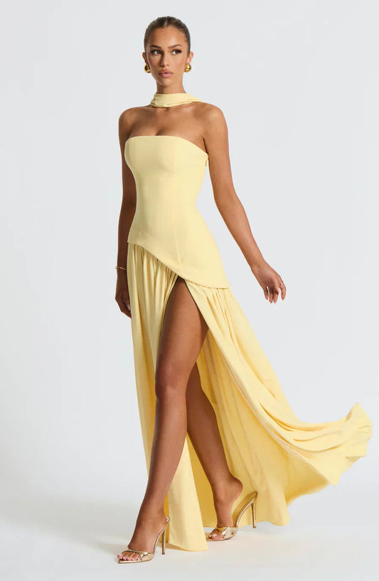 Fiona | Women Wedding Guest Asymmetric Maxi Dress 0