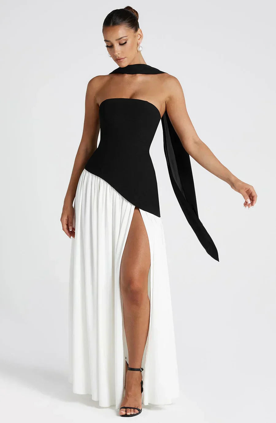 Fiona | Women Wedding Guest Asymmetric Maxi Dress 4