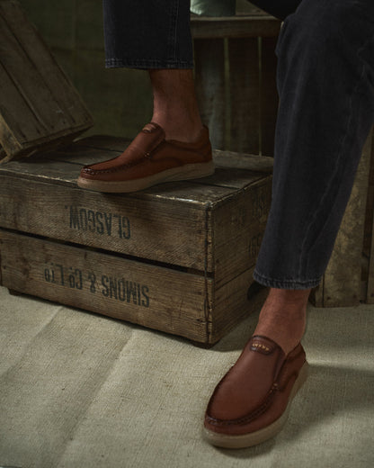 Madison Leather Slip-On Comfort Loafers BullCaptain