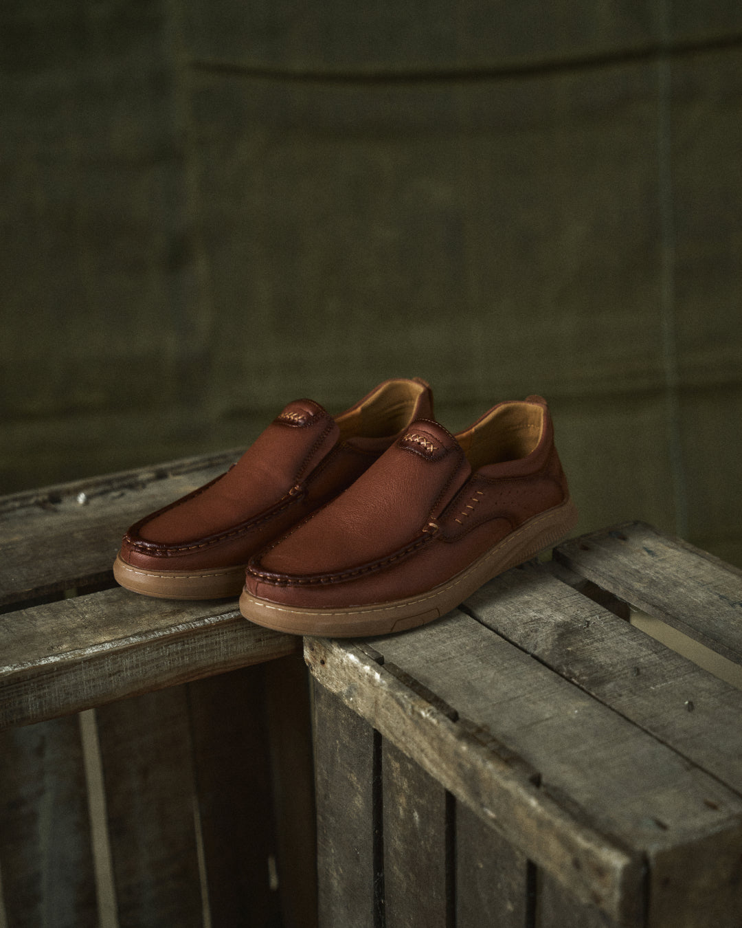 Madison Leather Slip-On Comfort Loafers BullCaptain