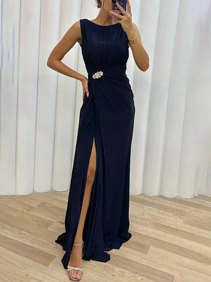Freesia | Women's Wedding Guest Pleated Maxi Dress Evening 1