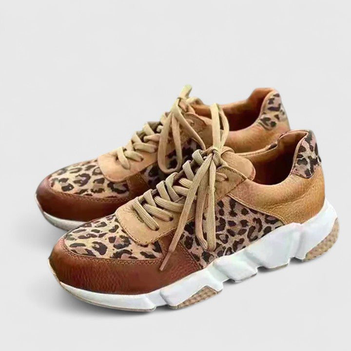 Pravira | Elegant Leopard Sneakers – Arch Support & All-Day Comfort -Last day sale