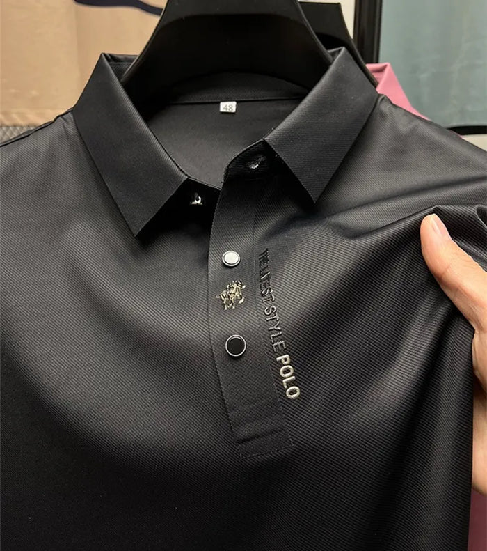 Henry | Men’s Marine Blue Cotton Polo Shirt | Breathable, Modern Fit | Everyday Wear 3