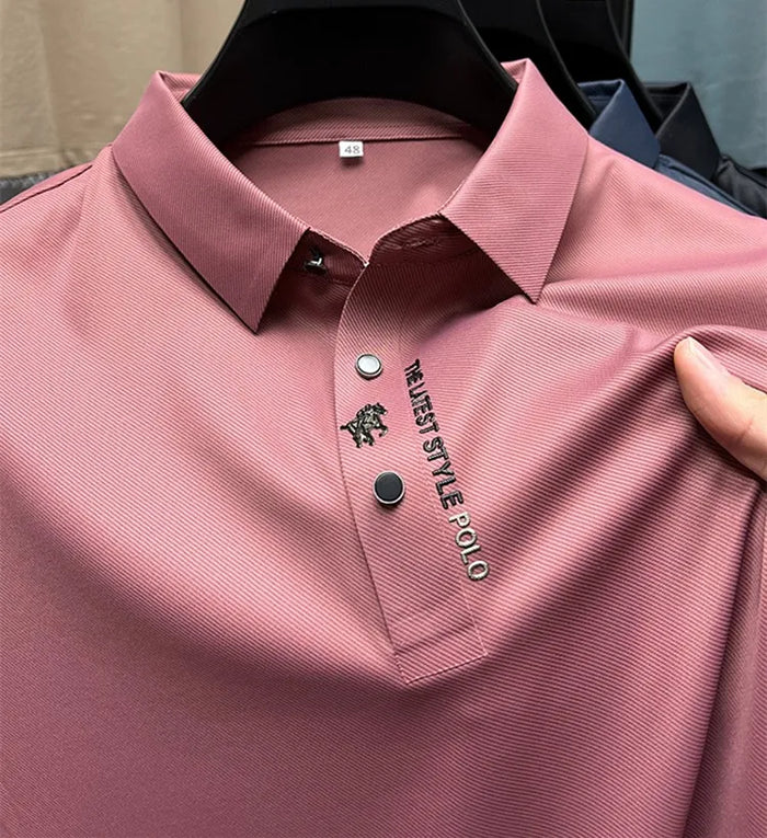 Henry | Men’s Marine Blue Cotton Polo Shirt | Breathable, Modern Fit | Everyday Wear 4