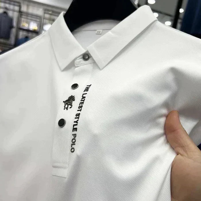 Henry | Men’s Marine Blue Cotton Polo Shirt | Breathable, Modern Fit | Everyday Wear 5