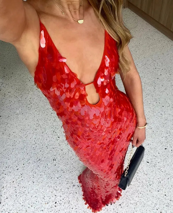 Holly | Women's Wedding Guest Sequin Backless Dress 2