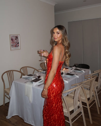 Holly | Women's Wedding Guest Sequin Backless Dress 4