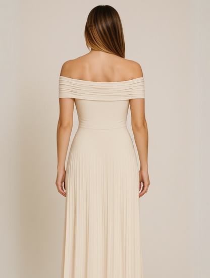 Isabel | Women Wedding Guest Pleated Maxi Dress 2