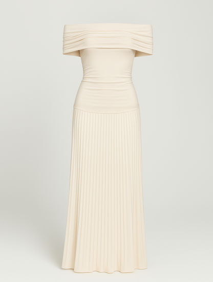 Isabel | Women Wedding Guest Pleated Maxi Dress 3
