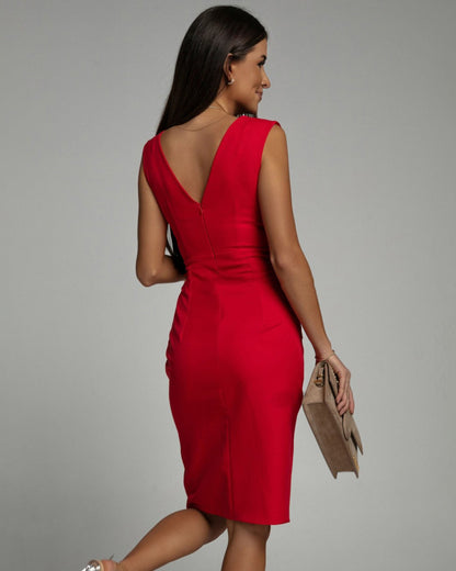 Iyanna | Dress with V-Neck and Slit