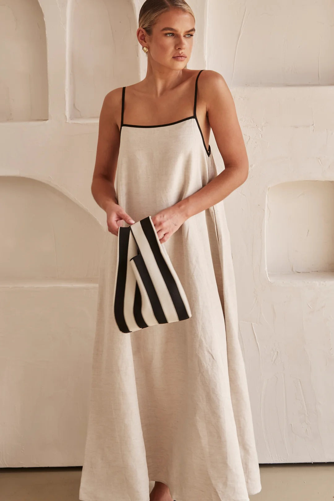 Jessica | Women's Spaghetti Strap Maxi Wedding Guest Dress 4