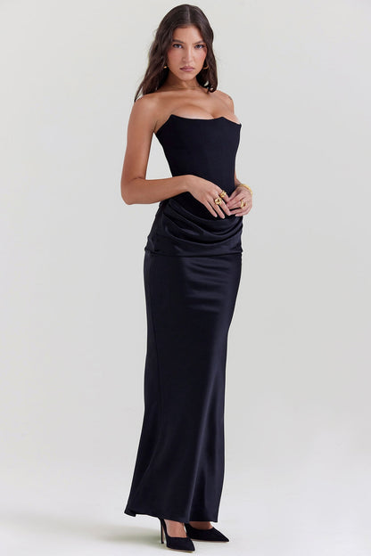 Joanna | Women Wedding Guest Strapless Maxi Dress 1