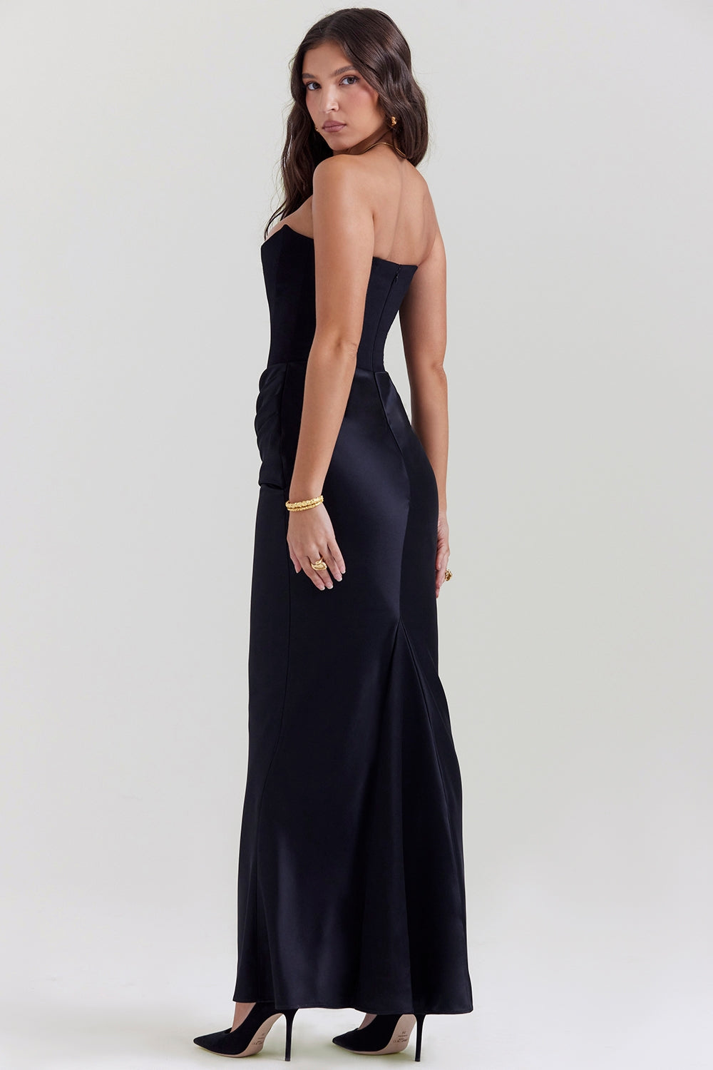 Joanna | Women Wedding Guest Strapless Maxi Dress 2