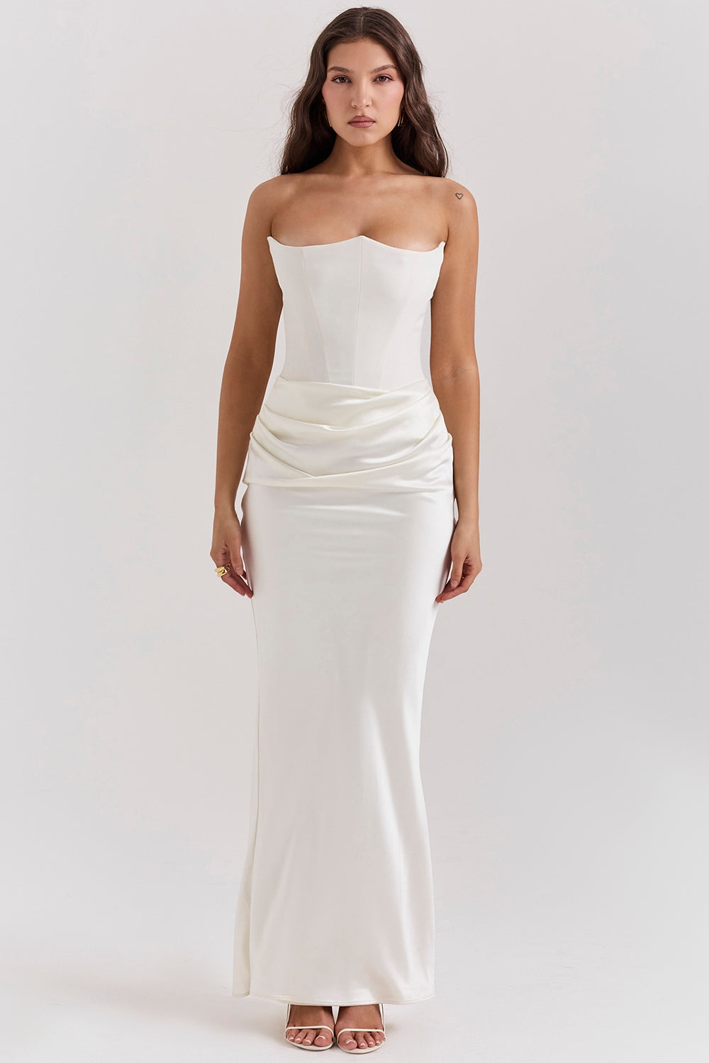 Joanna | Women Wedding Guest Strapless Maxi Dress 6