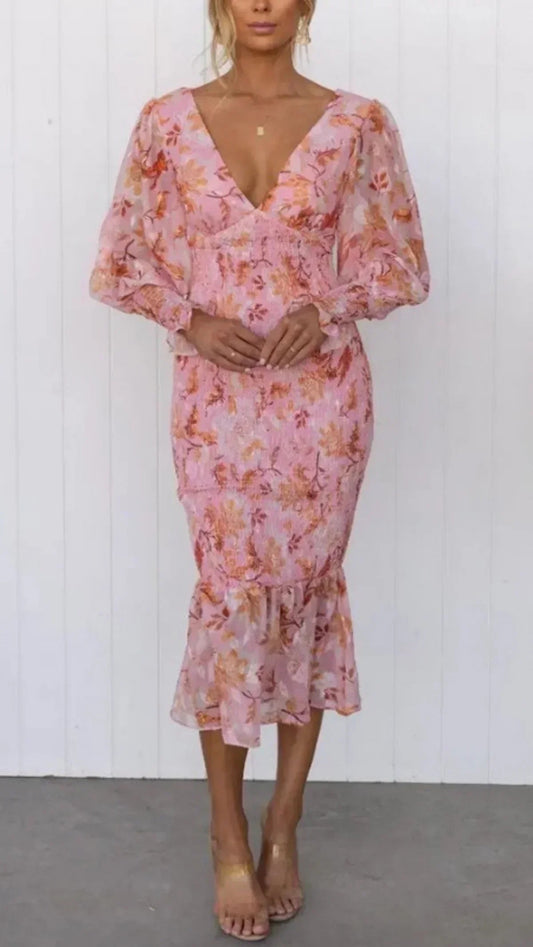 Julia | Women's Wedding Guest Floral Dress Evening 0