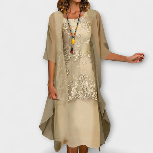Leah | Women's Smocked Waist Knee-Length Dress