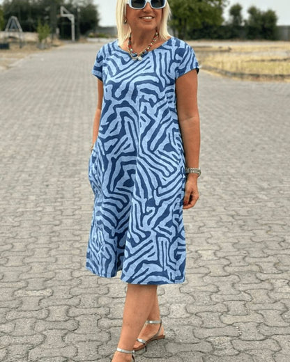 Nylah | Summer Dress With A Round Neck