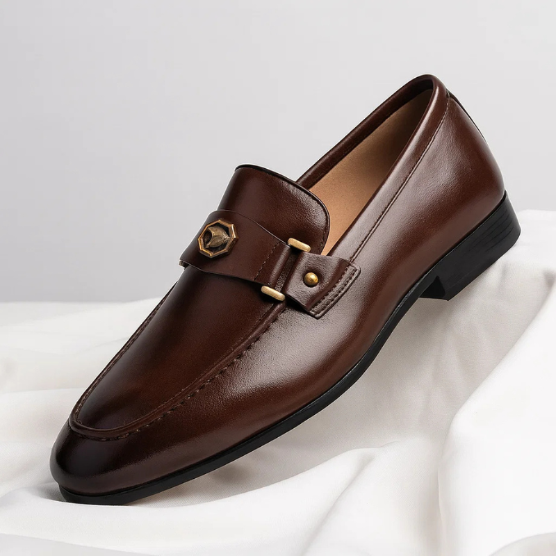 Oliver | Men's Black Italian Leather Loafers Casual Cushioned Everyday 1