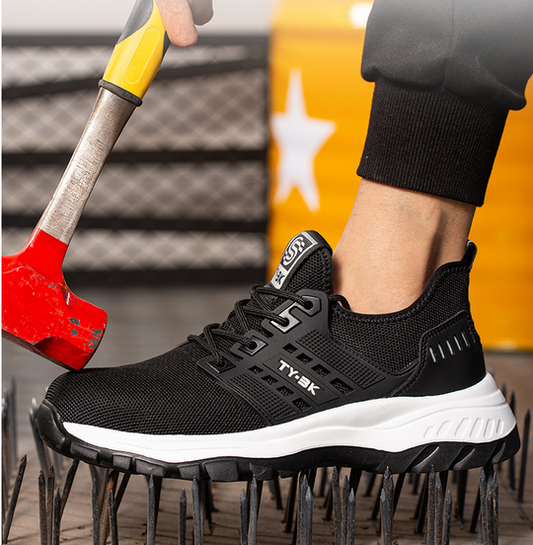 Oliver | Men's Black Leather Trainers with Ergonomic Design for Comfort and Safety | Everyday Use 0