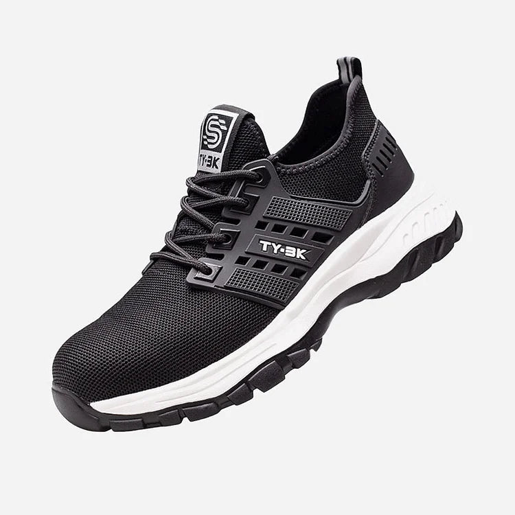 Oliver | Men's Black Leather Trainers with Ergonomic Design for Comfort and Safety | Everyday Use 1