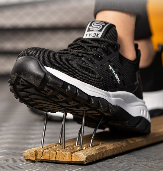 Oliver | Men's Black Leather Trainers with Ergonomic Design for Comfort and Safety | Everyday Use 4